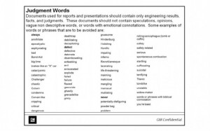 69 words and phrases that GM employees were asked not to use in a 2008 ...