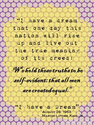 Celebrating MLK Jr. Freebie Printable