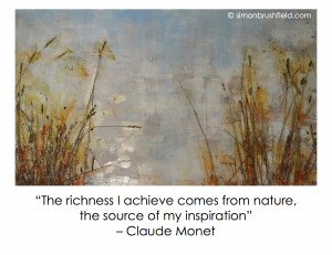 Australian Landscape painting by Simon Brushfield_Monet Nature Quote