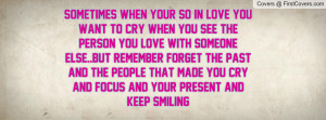 you want to cry when you see the person you love with someone else ...