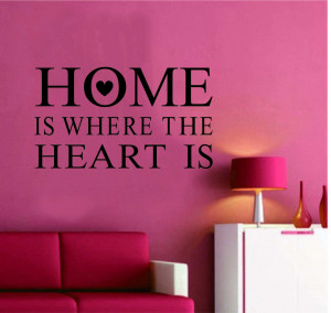 ... Bedroom » Home is where the heart is quotes wall quotes sticker decal