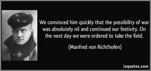 Baron Manfred Von Richthofen Quotes