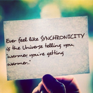 Ever feel like synchronicity is the Universe