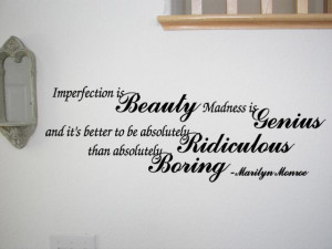 Beauty Marilyn Monroe Wall Quote Decal Home Decor GIFT IDEA NEW