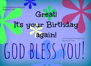 happy birthday card God bless