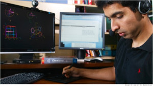 Sal Khan quit a job at a hedge fund to run his online school.