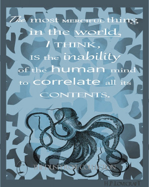 8x10 H P Lovecraft quote Poster Print