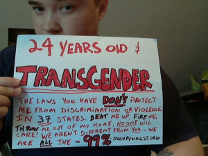 me from discrimination or violence in 37 states. BEAT me up, FIRE me ...