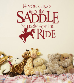 Wholesale Order Saddle Up Horse Rider Western Wall Sticker Wall Quote ...