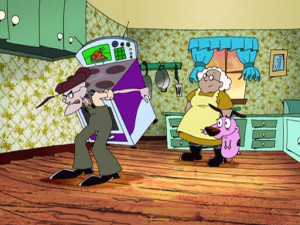 Courage The Cowardly Dog Eustace Eustace attempts to fix the tv
