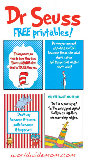 Dr Seuss Day – celebrate with free printable Wall Art!
