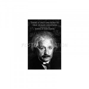 Albert Einstein - Human Greatness Quote Poster - 24x36