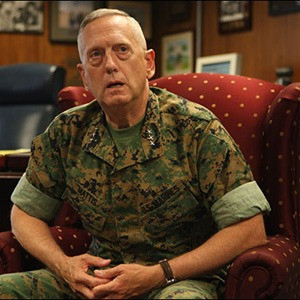 Lt. Gen. James Mattis in his office at Camp Pendleton Tuesday during ...