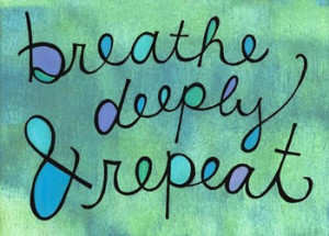 Breathe Deeply and Repeat (doodle magnet)
