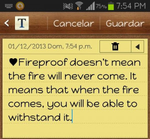 love it ♥ fireproof quote:)