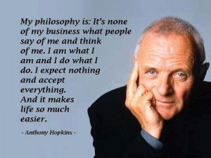 Anthony Hopkins - smart philosophy