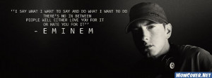 Eminem Marshall Mathers Quote Facebook Cover Facebook Cover