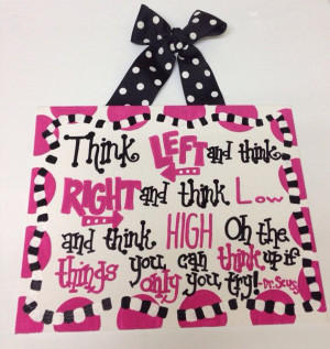 ... www.etsy.com/listing/186404110/dr-suess-think-quote-hot-pink-and-black