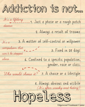 Addiction is not hopeless. #addiction #recovery #xa #12steps