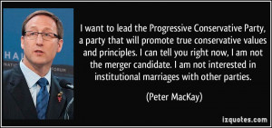 Conservative Party, a party that will promote true conservative ...