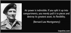 Air power is indivisible. If you split it up into compartments, you ...