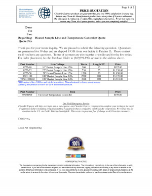 Sample Price Quotation Letter Format