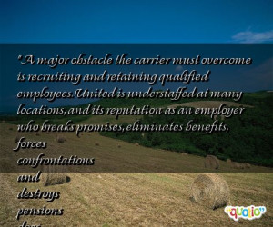 major obstacle the carrier must overcome
