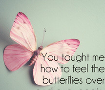 butterflies, crush, cute, love, pretty, quote, quotes, you give me ...