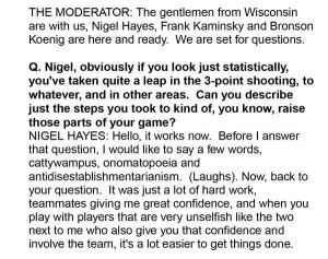 Wisconsin drops preposterous vocab words in press conference to screw ...