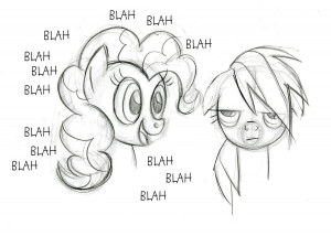 An early Lauren Faust sketch of Pinkie Pie and Rainbow Dash. Great ...