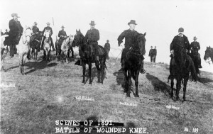 Officers at the Wounded Knee massacre, from left to right: Buffalo ...