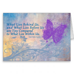 Butterfly encouragement card emerson quote