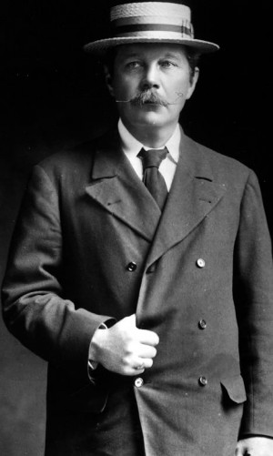 Sir Arthur Conan Doyle, author.