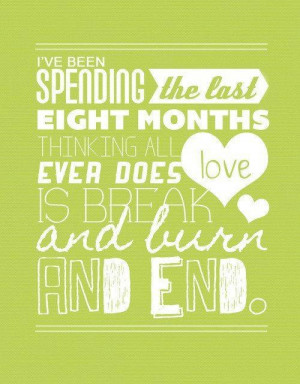 Quotes sayings love end