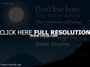 Good Night Quotes With Images Don’t Lose Hope