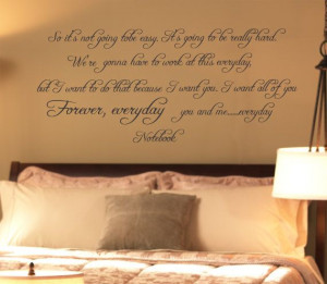 For the Home The Notebook Quote Romantic Home by ACDecalDesigns, $23 ...