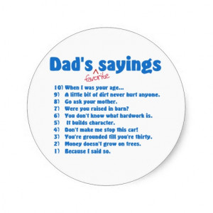 Dads favorite sayings sticker