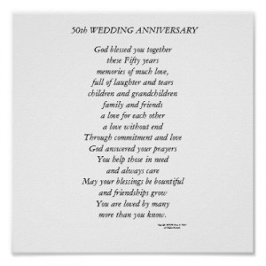 50 year wedding anniversary poems