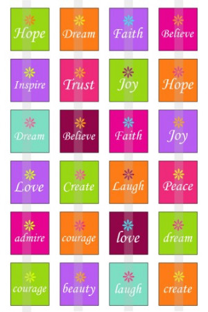 Inspirational Quotes - one 4x6 inch digital sheet of scrabble size (0 ...