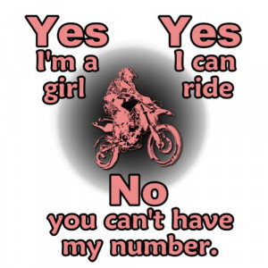 Dirt Bike Shirt - Yes I'm a Girl by allanGEE