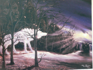 Wolf, White wolf , Native american art, Eli Thomas Art , totem animal ...