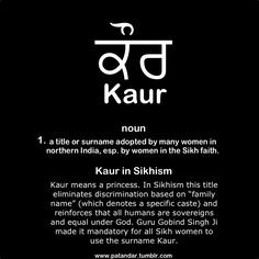 Kaur: Sikhism