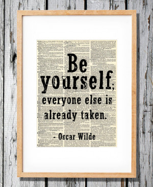 Oscar Wilde Qoute Print -