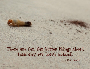 ... , far better things ahead than any we leave behind.- C.S. Lewis quote