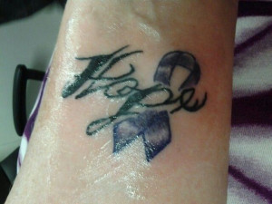 Cancer Ribbon Tattoos Wrist