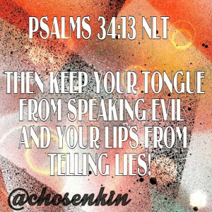 Speaking evil telling lies