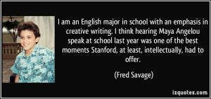 am an English major in school with an emphasis in creative writing ...