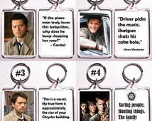 Supernatural Quote Keychain - Sam, Dean & Castiel - Your Choice From ...