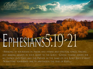 Ephesians 5:19-21 – Speaking to One Another Papel de Parede Imagem
