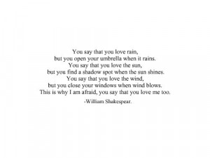 Afraid, Love, Rain, Shadow